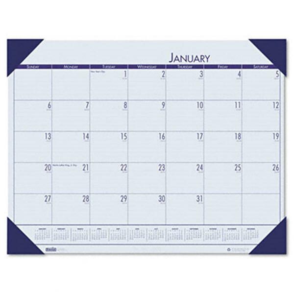 Ceo EcoTones Ocean Blue Monthly Desk Pad Calendar 22 x 17 CE40046